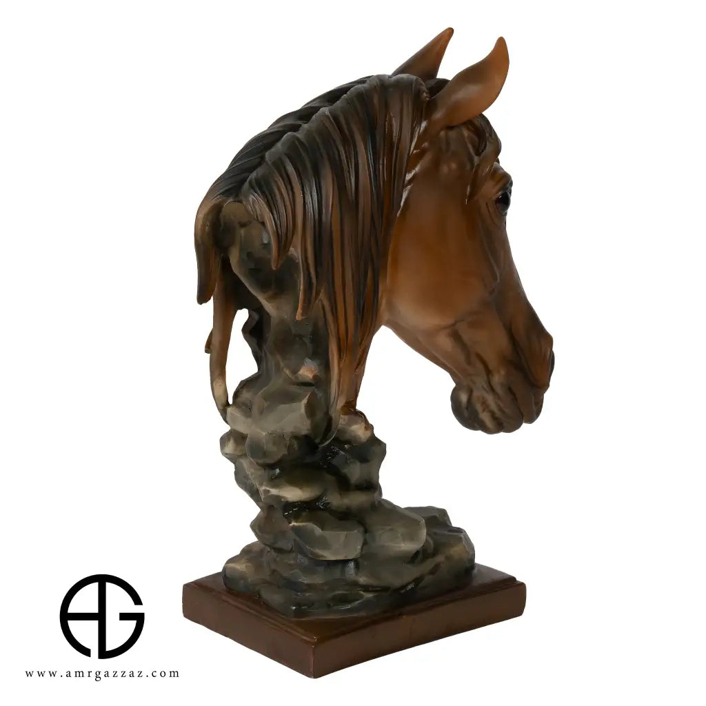 italian hand painted polyresin horse head