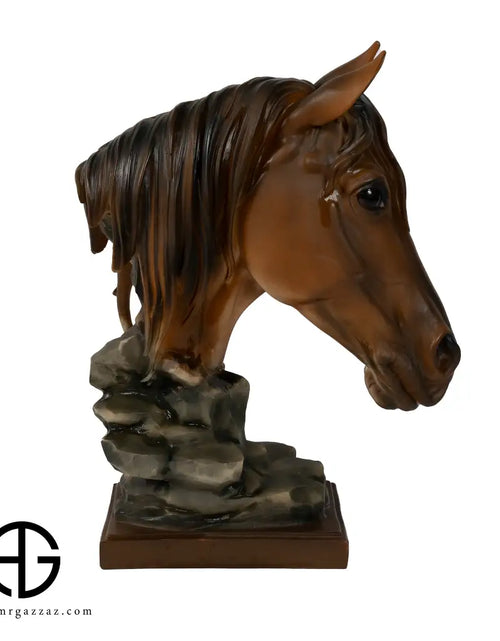 Load image into Gallery viewer, italian hand painted polyresin horse head
