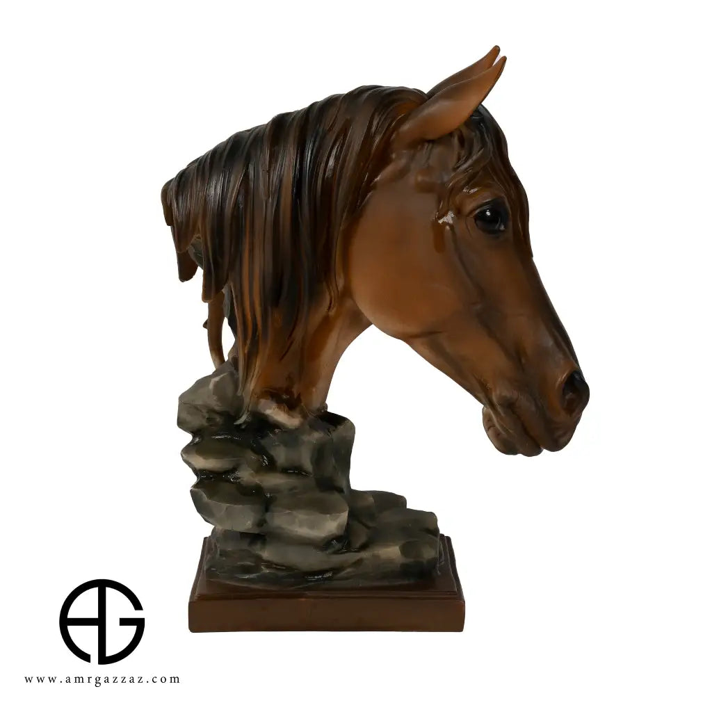 italian hand painted polyresin horse head