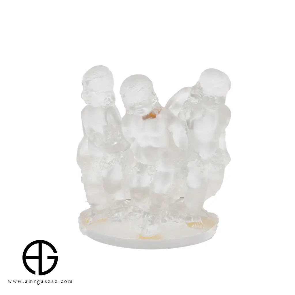 Lalique Frosted crystal figural group