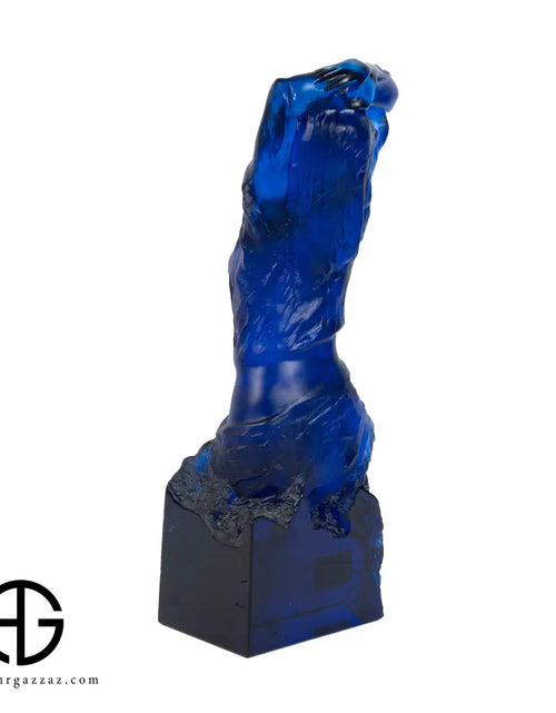 Load image into Gallery viewer, A PATE-DE-VERRE FEMALE GLASS SCULPTURE blue
