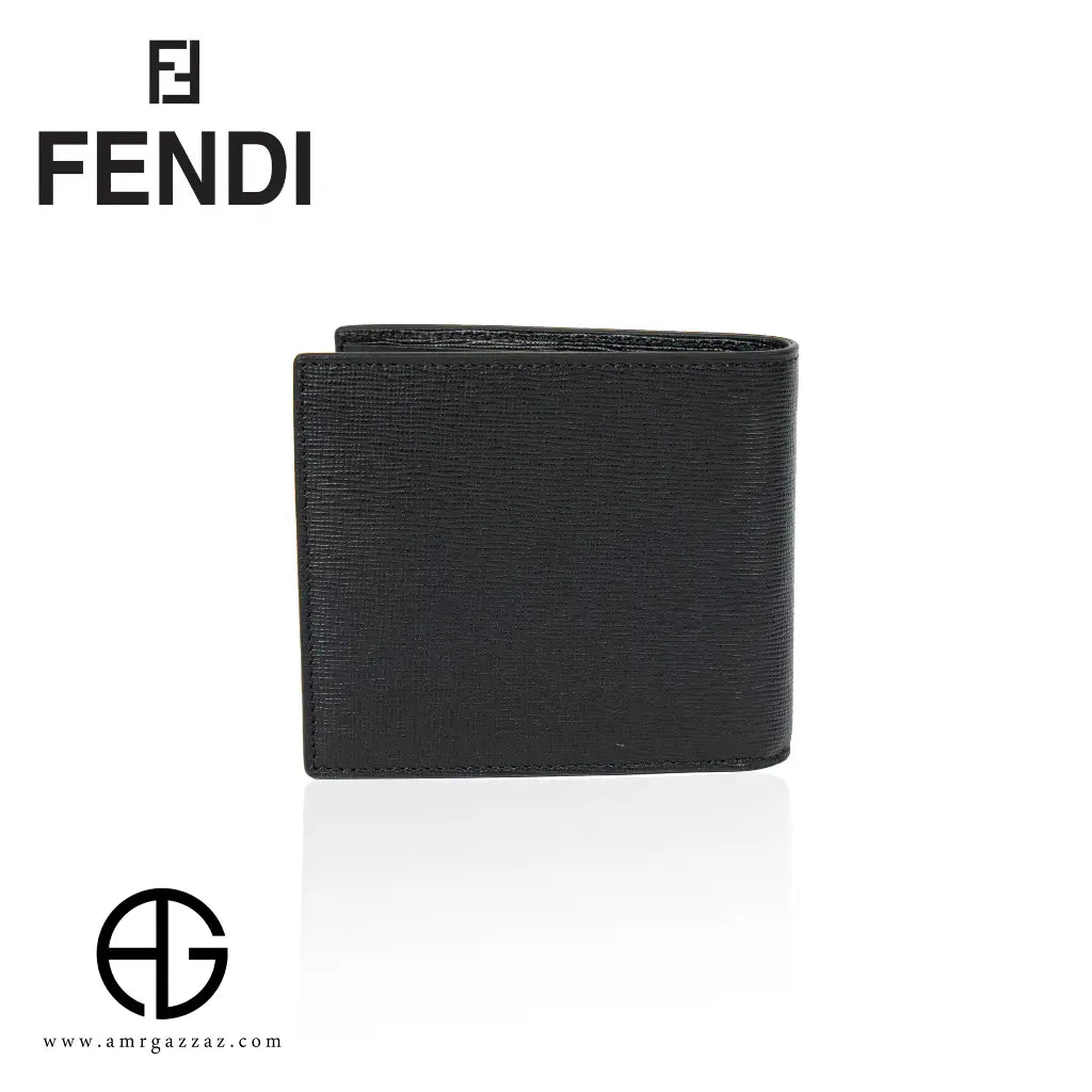 Fendi Black Textured Leather Bi-Fold Wallet