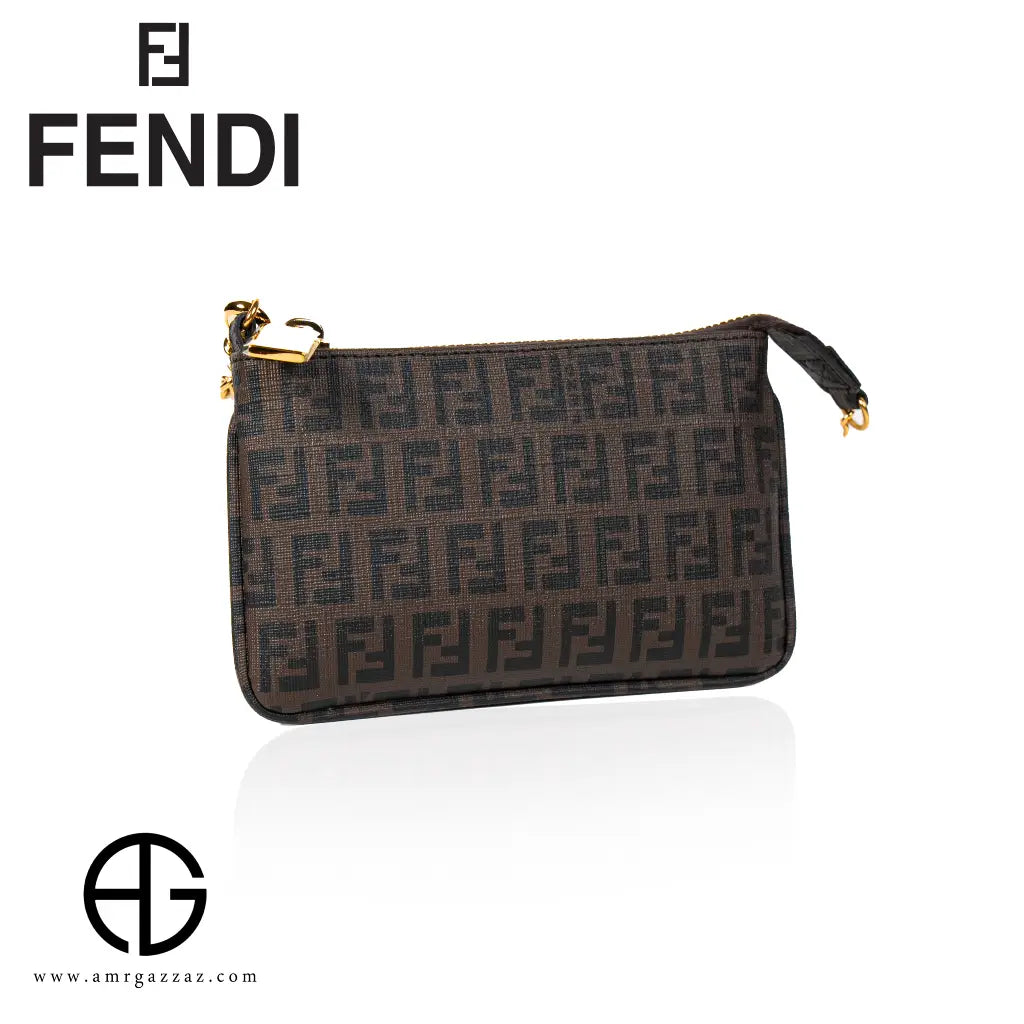 Fendi FF Monogram Chain Pouch