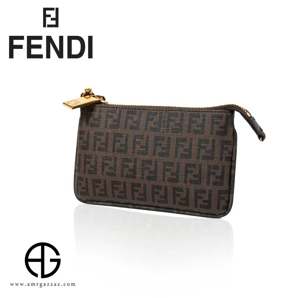 Fendi FF Monogram Chain Pouch