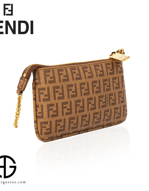 تحميل الصورة إلى عارض المعرض، Fendi FF Monogram Canvas Pouch
