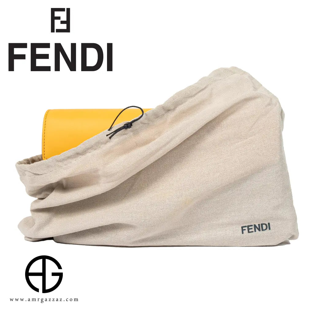 Fendi Tricolor Leather Envelope Clutch