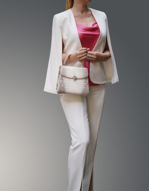 Load image into Gallery viewer, Tiffany 21 Himalaya crocodile leather handbag
