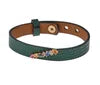 Rainbow Sapphire Leather Bracelet