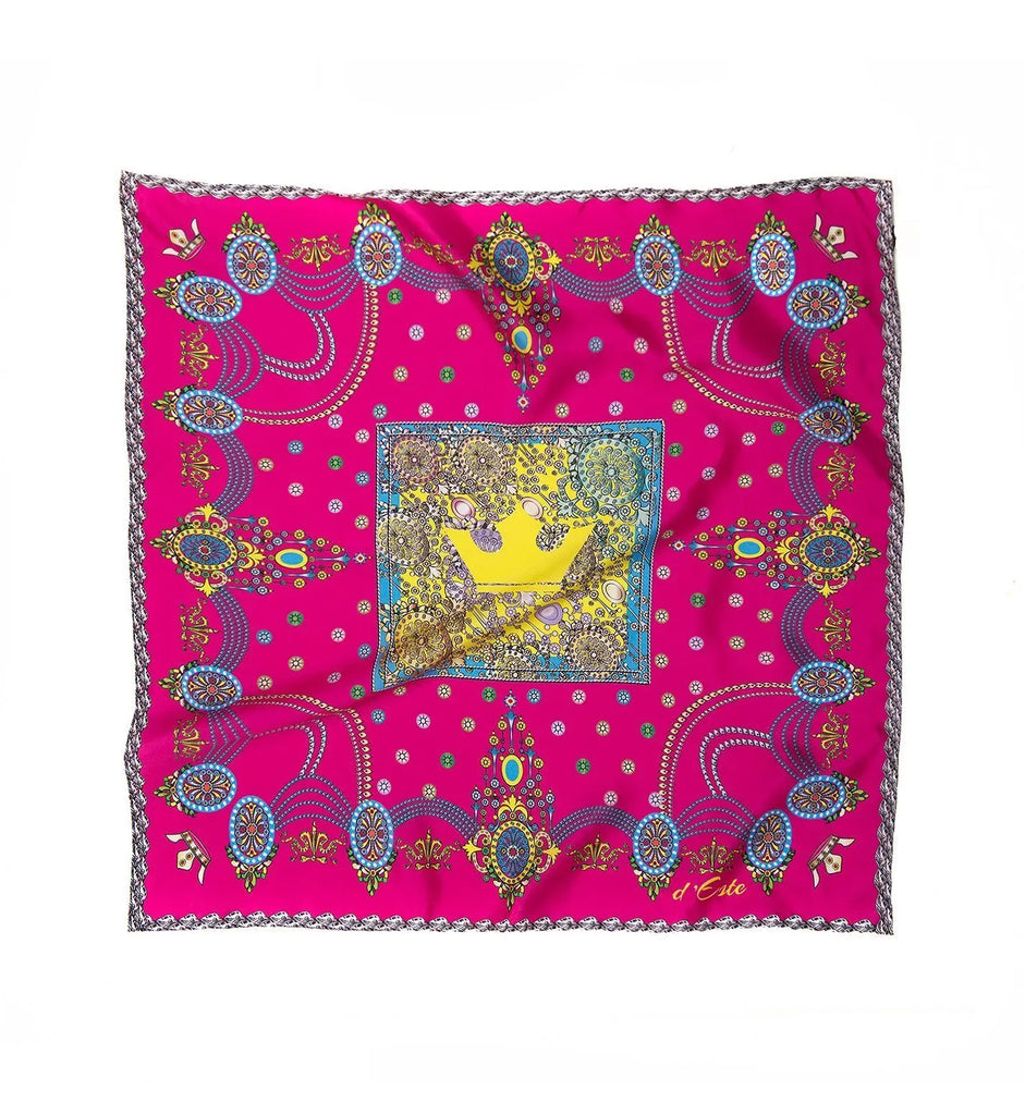 The Crown Fuchsia Silk Foulard