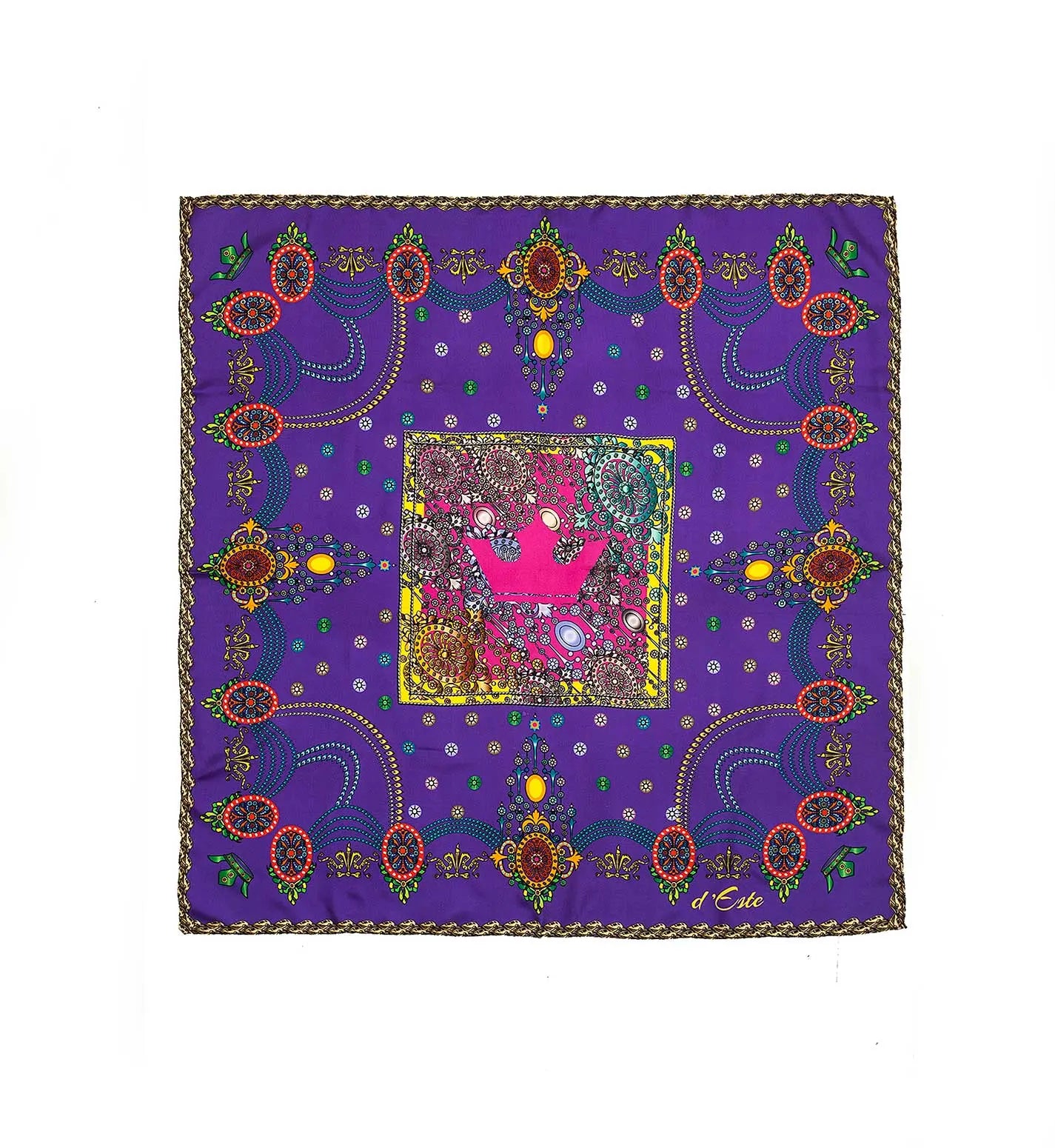 The Crown Violet Silk Foulard