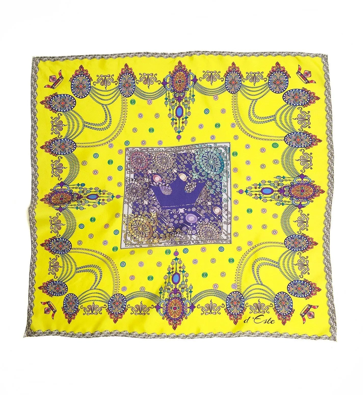 The Crown Yellow Silk Foulard