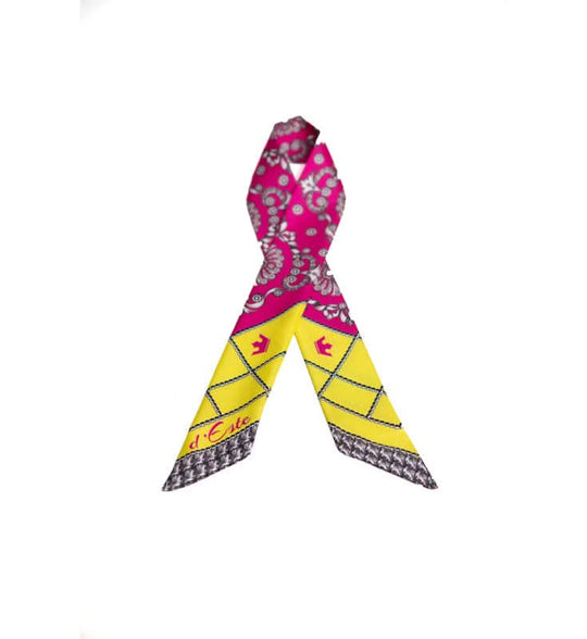 Fuchsia Twill-silk scarf