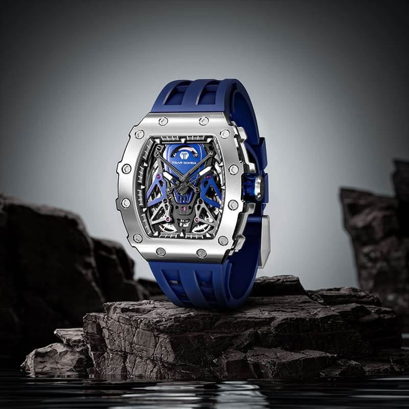 Elemental Series-Automatic Watch TB8207A Silver Blue