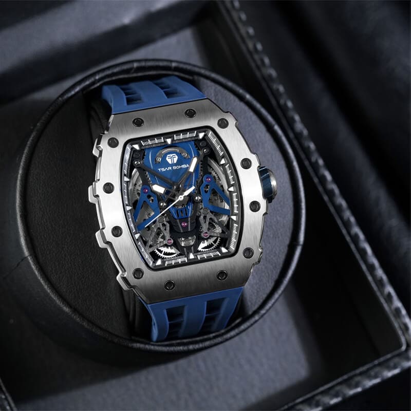 Elemental Series-Automatic Watch TB8207A Silver Blue