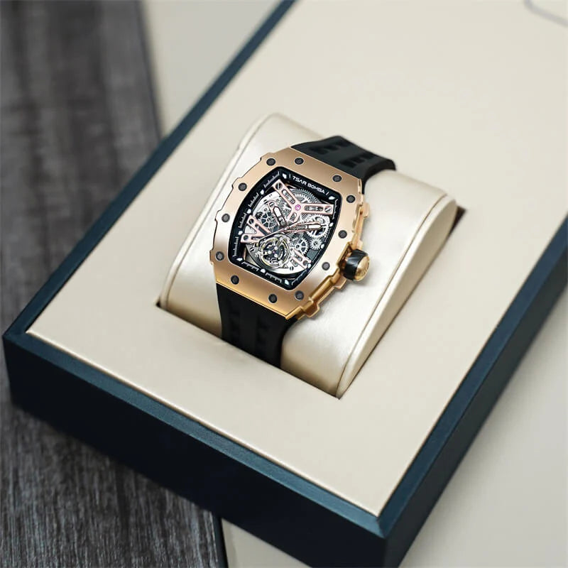 Elemental Series-Automatic Watch TB8208A Rose Gold Black