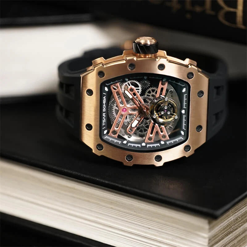 Elemental Series-Automatic Watch TB8208A Rose Gold Black