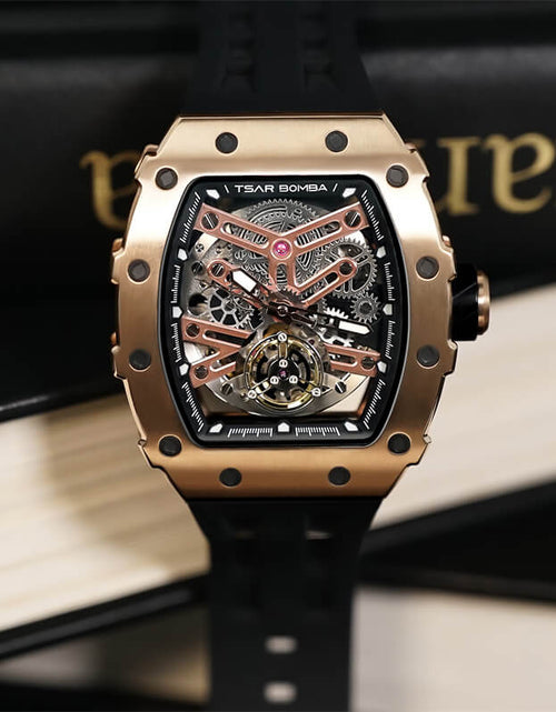 Load image into Gallery viewer, Elemental Series-Automatic Watch TB8208A Rose Gold Black

