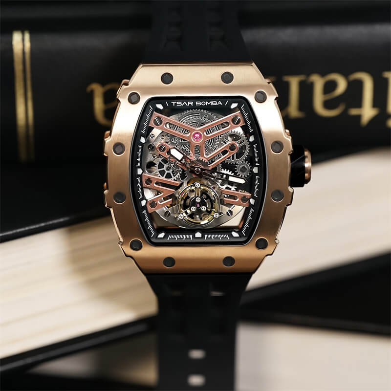 Elemental Series-Automatic Watch TB8208A Rose Gold Black