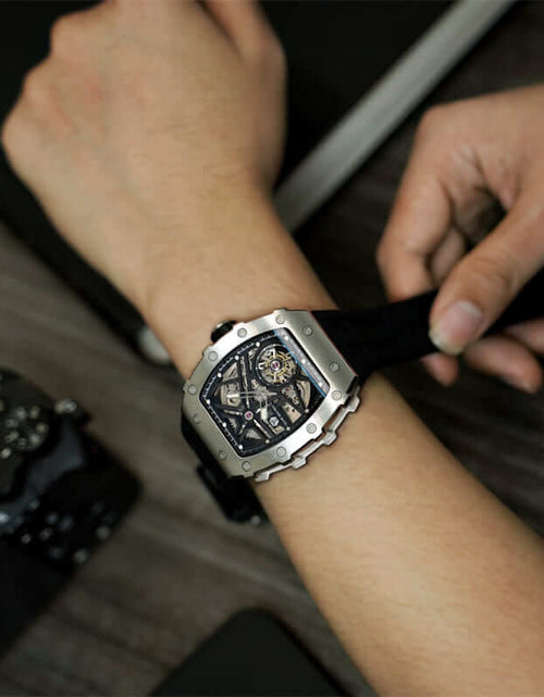 تحميل الصورة إلى عارض المعرض، Elemental Series-Automatic Watch TB8209A Silver Black
