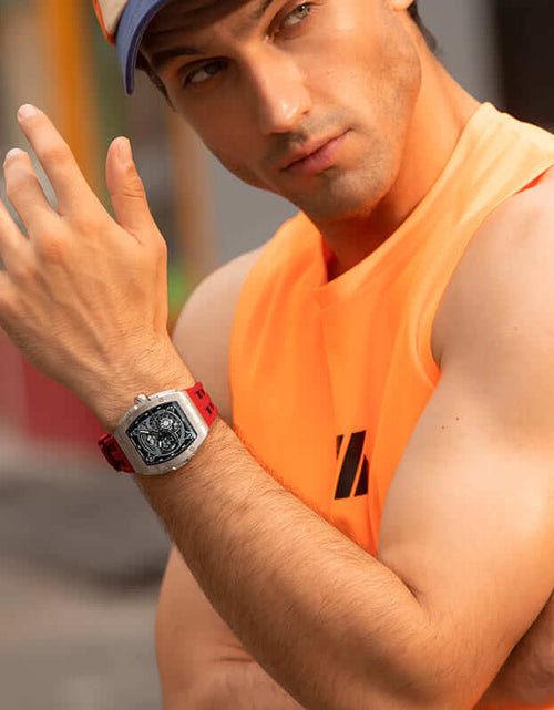 تحميل الصورة إلى عارض المعرض، ساعة Elemental Series-Automatic TB8210A فضية حمراء
