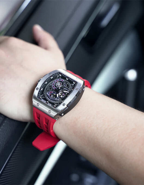 تحميل الصورة إلى عارض المعرض، ساعة Elemental Series-Automatic TB8210A فضية حمراء
