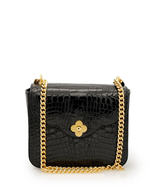 تحميل الصورة إلى عارض المعرض، First Date Black alligator leather bag
