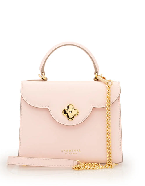 Load image into Gallery viewer, First Lady Small Pink Plain Calf Leather Handbag
