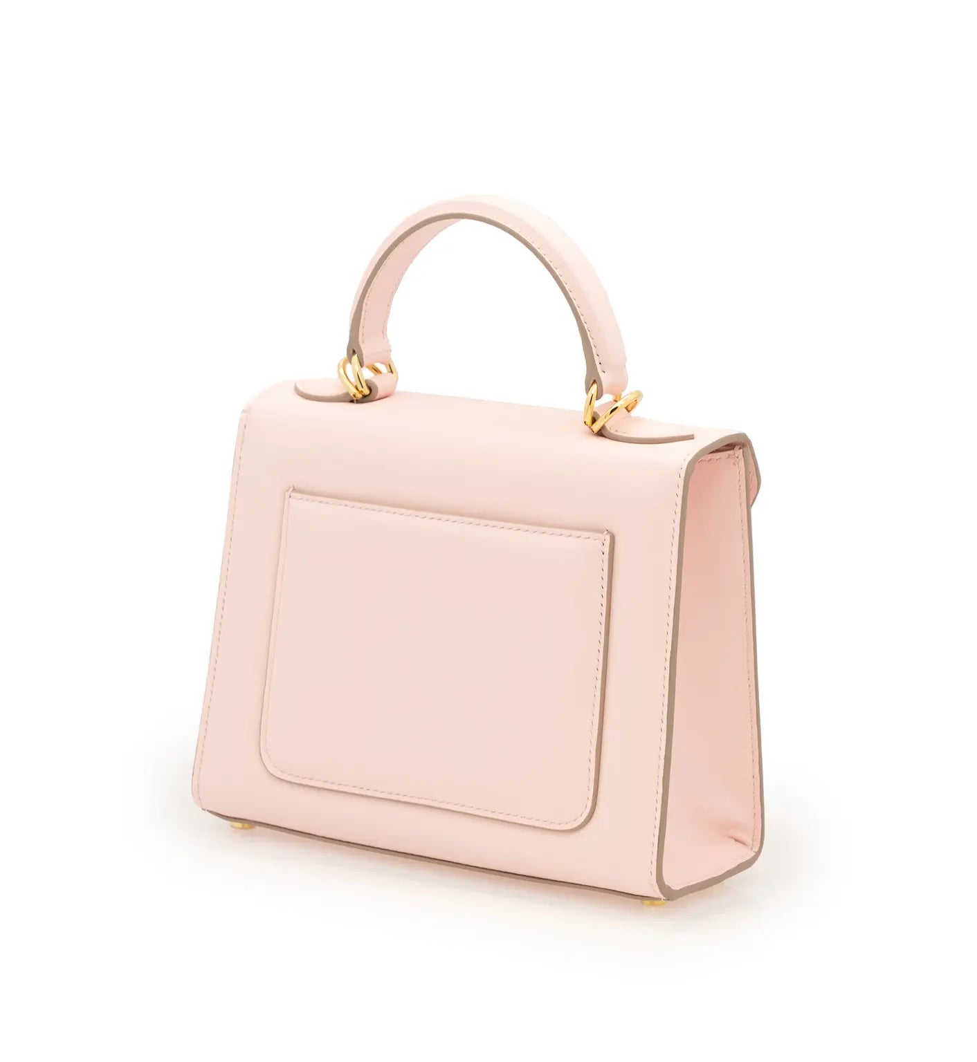 First Lady Small Pink Plain Calf Leather Handbag