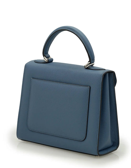 تحميل الصورة إلى عارض المعرض، First Lady Blue Jeans Textured Calf Leather Handbag
