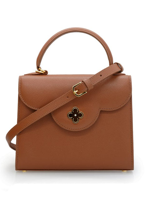 Load image into Gallery viewer, First Lady Brown textured leather bag
