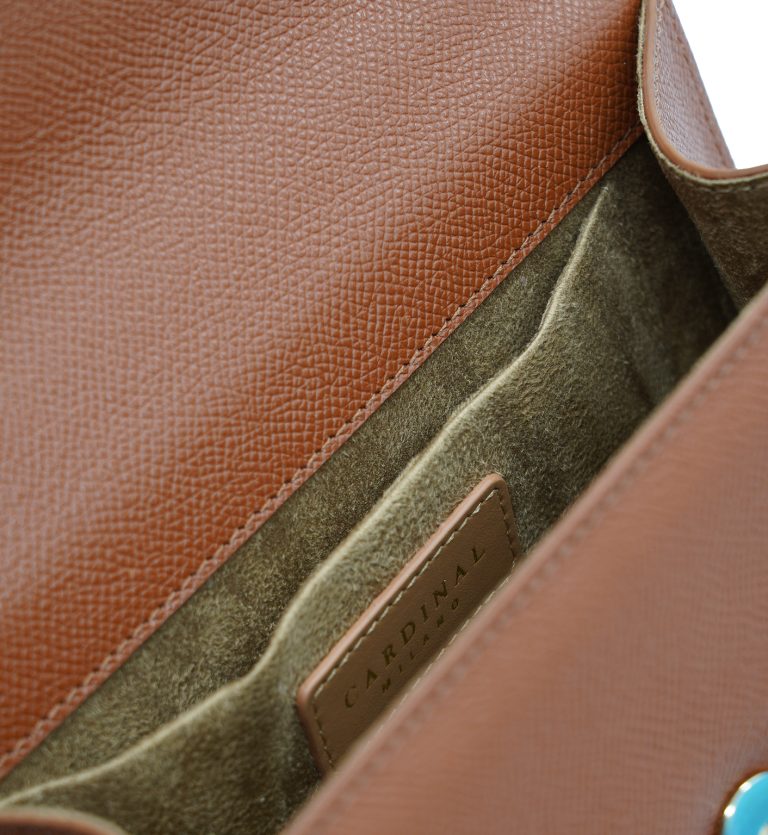 First Lady Brown textured leather bag