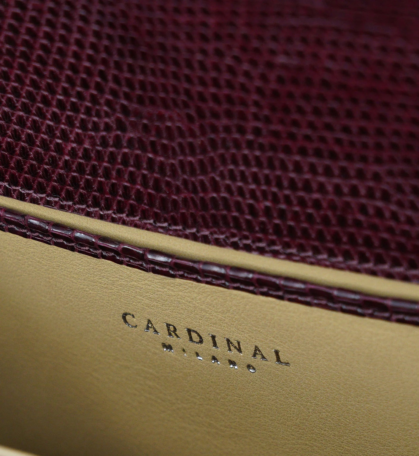 First Lady Burgundy Genuine lizard leather handbag