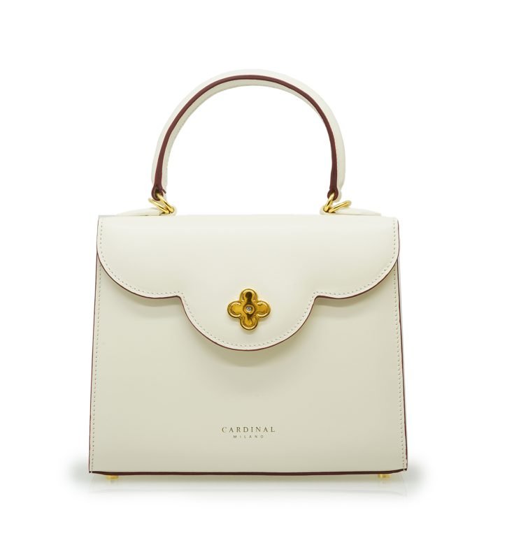 First Lady Diamond Ivory leather handbag MTO