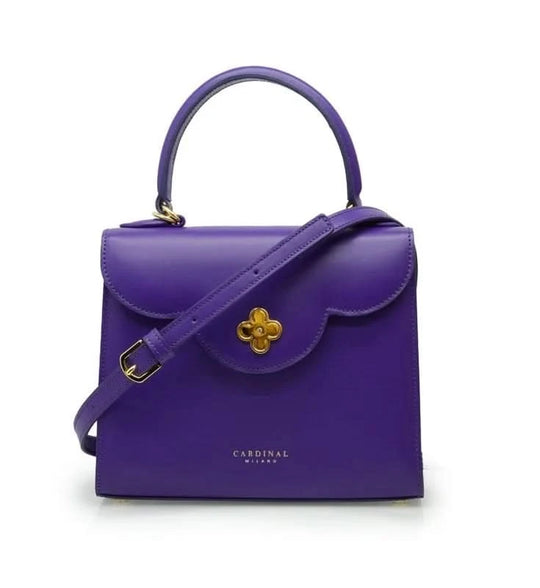 First Lady Diamond purple leather handbag