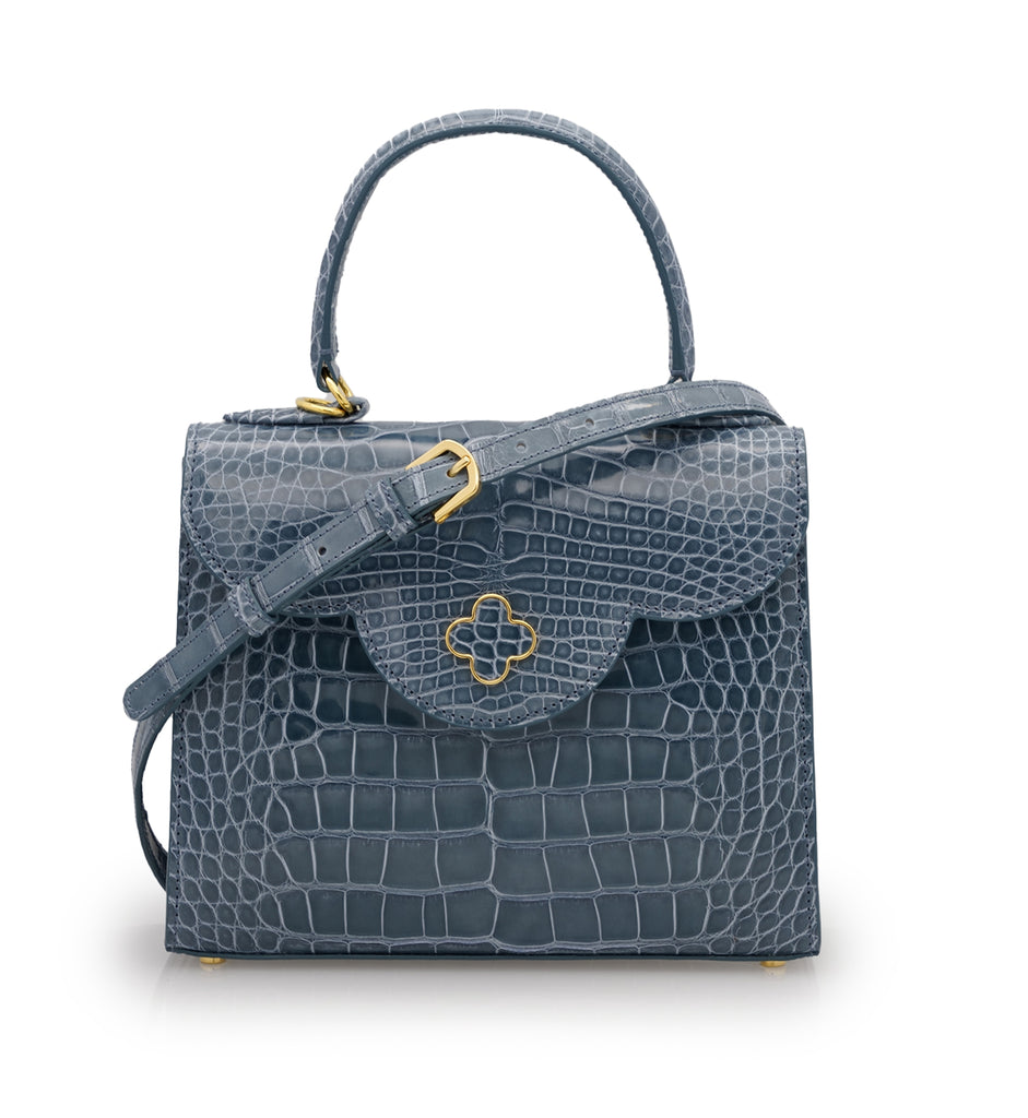 First Lady Grey Alligator leather handbag