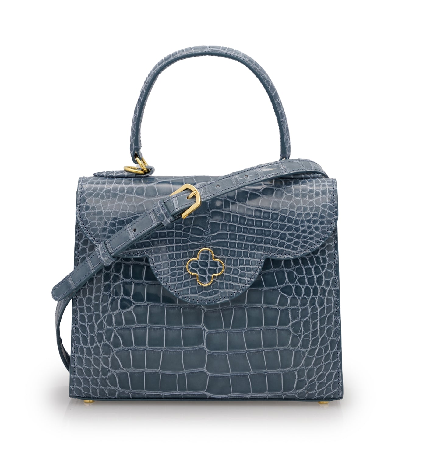 First Lady Grey Alligator leather handbag