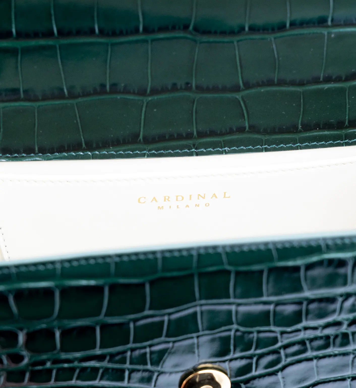 First Lady Green Crocodile-Embossed Calf Leather Handbag