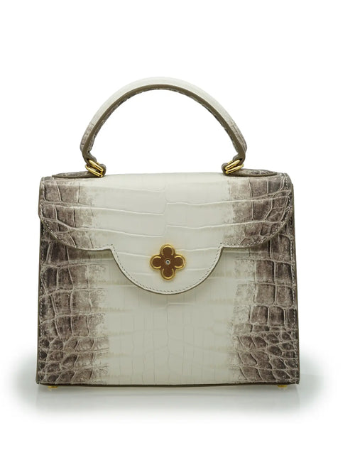 تحميل الصورة إلى عارض المعرض، First Lady Himalaya Crocodile-Embossed Calf Leather Handbag
