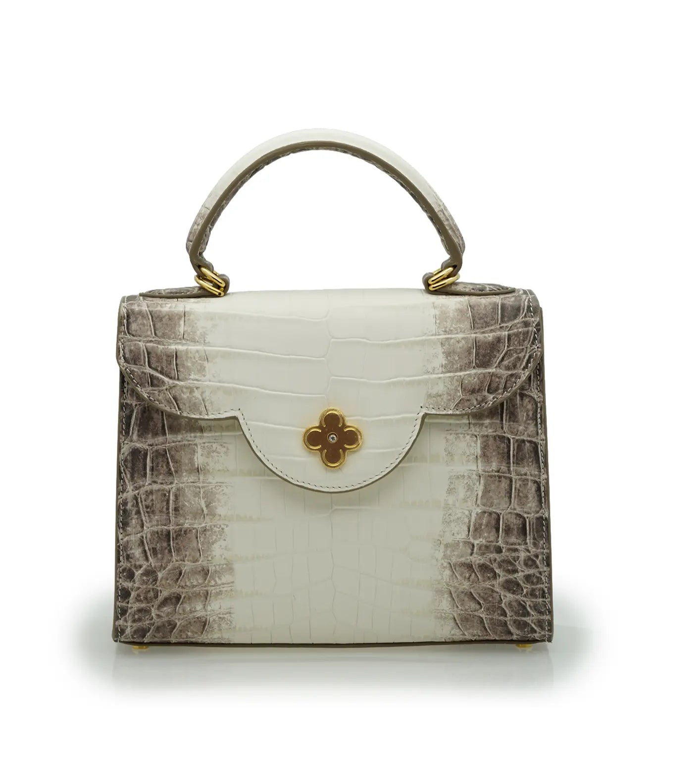 First Lady Himalaya Crocodile-Embossed Calf Leather Handbag