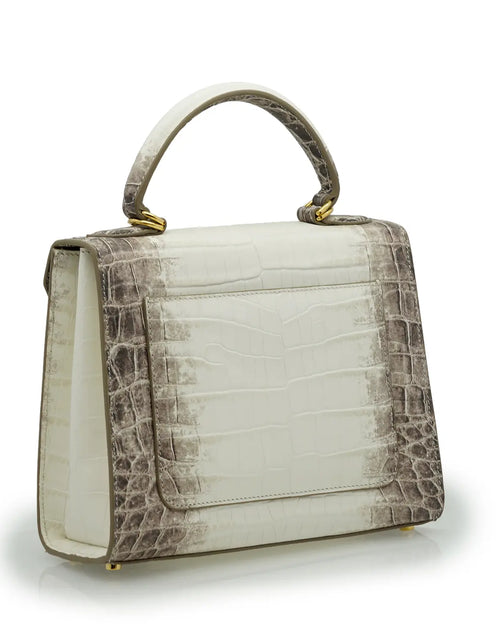 تحميل الصورة إلى عارض المعرض، First Lady Himalaya Crocodile-Embossed Calf Leather Handbag
