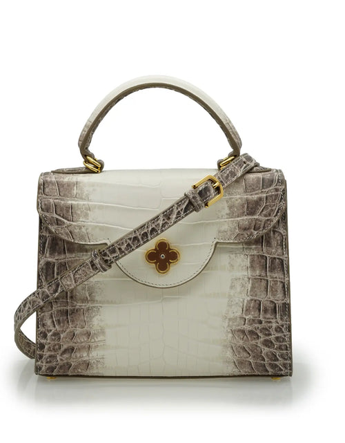 تحميل الصورة إلى عارض المعرض، First Lady Himalaya Crocodile-Embossed Calf Leather Handbag
