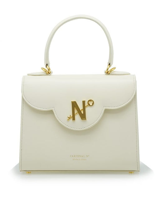 Load image into Gallery viewer, First Lady ivory hand leather bag MTO
