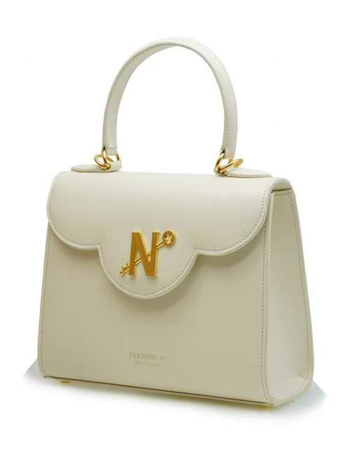 Load image into Gallery viewer, First Lady ivory hand leather bag MTO
