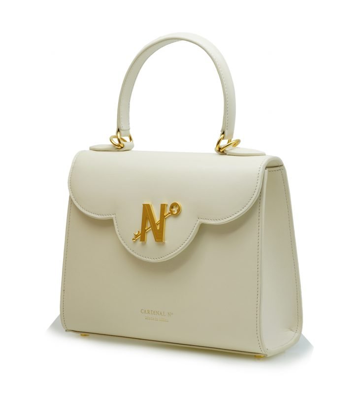 First Lady ivory hand leather bag MTO