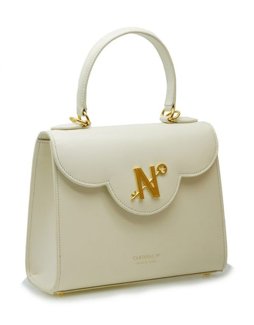 Load image into Gallery viewer, First Lady ivory hand leather bag MTO
