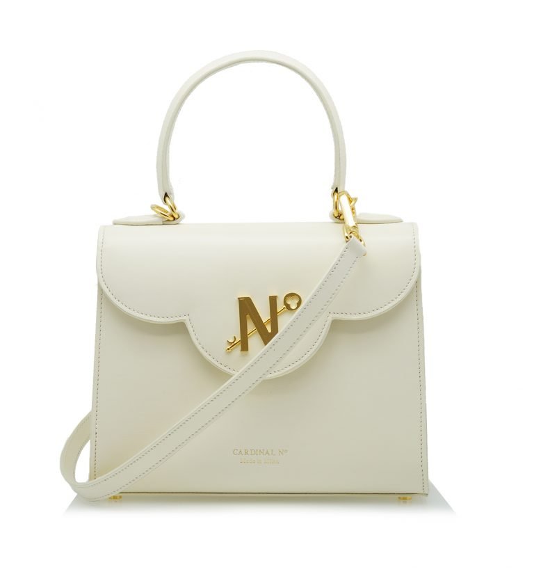First Lady ivory hand leather bag MTO