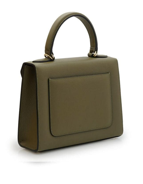 تحميل الصورة إلى عارض المعرض، حقيبة يد جلدية عسكرية خضراء اللون للسيدة الأولى
