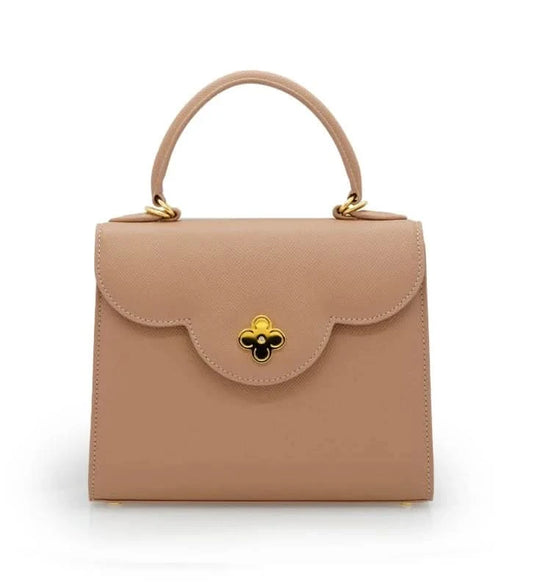 حقيبة يد جلدية من مجموعة First Lady Diamond Nude