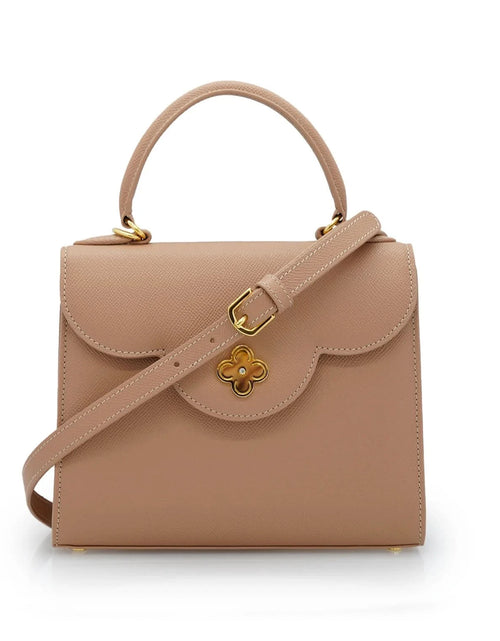 تحميل الصورة إلى عارض المعرض، حقيبة يد جلدية من مجموعة First Lady Diamond Nude
