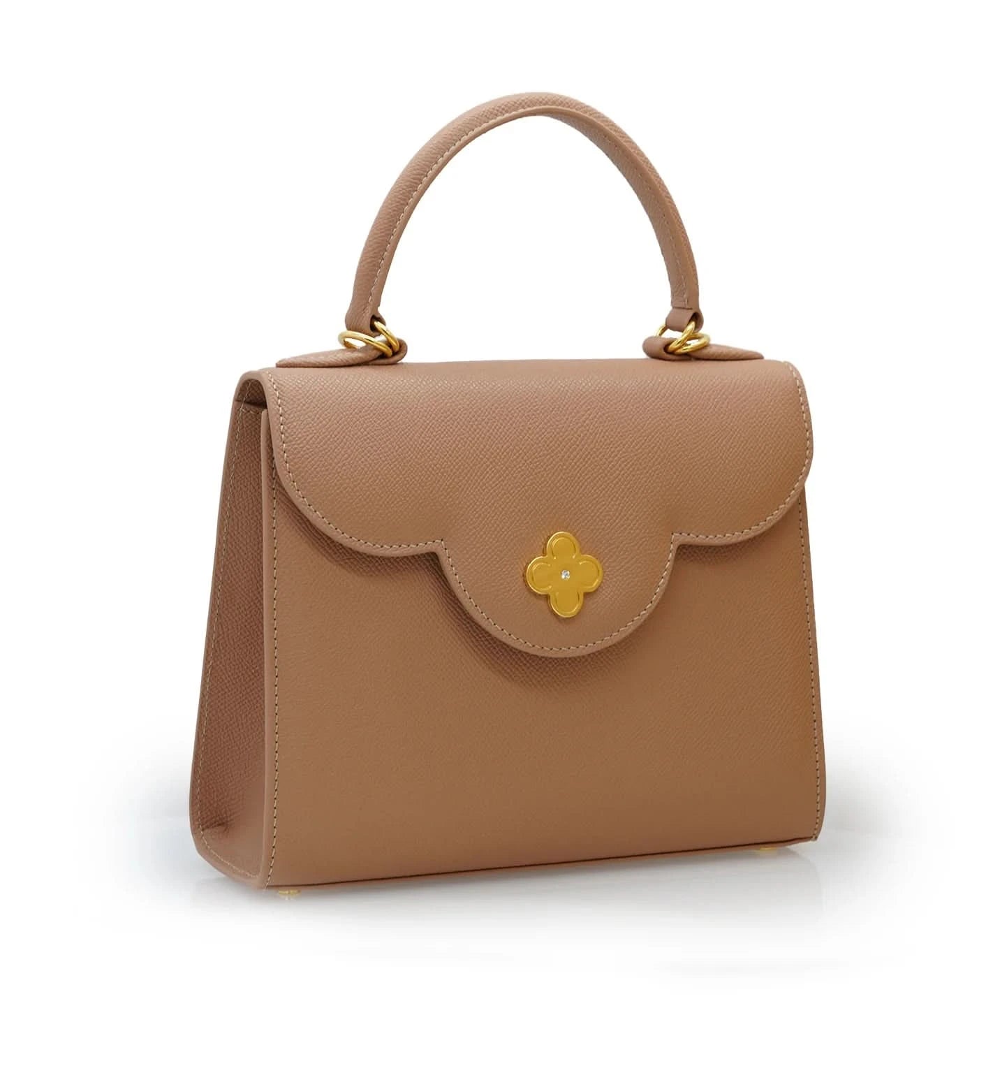 حقيبة يد جلدية من مجموعة First Lady Diamond Nude